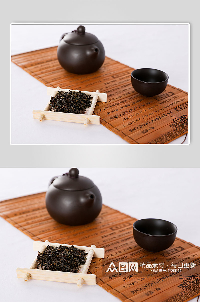 紫砂茶壶茶叶茶具茶道茶文化摄影图片素材