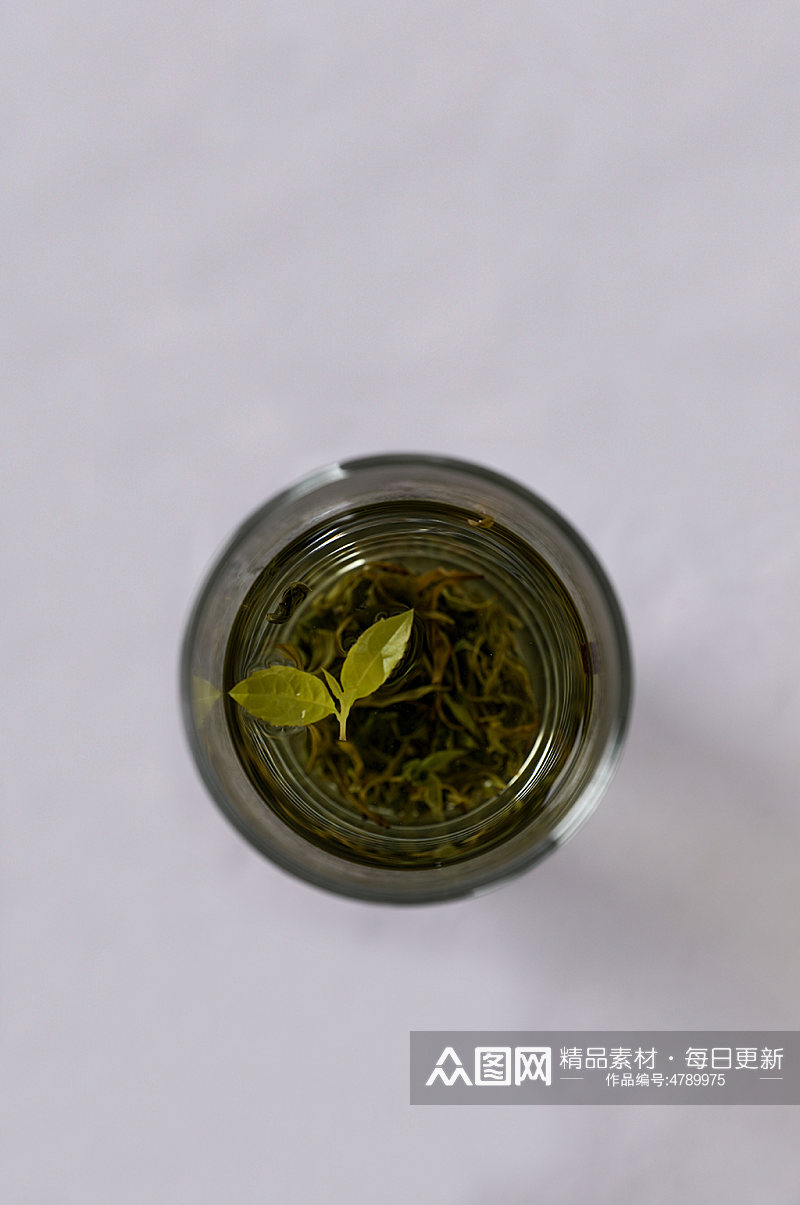 茶杯绿茶茶水茶叶茶具茶道茶文化摄影图片素材