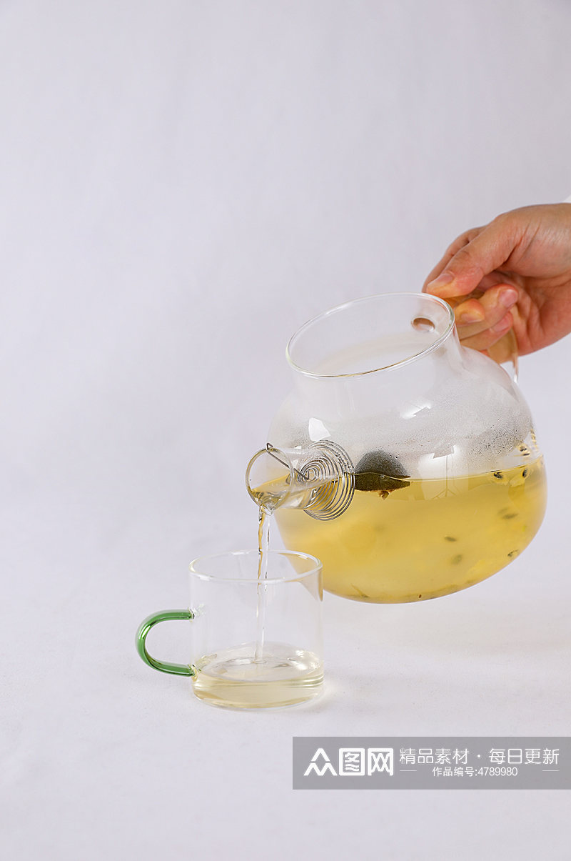 金桔柠檬百香果茶道茶具茶文化茶叶摄影图片素材
