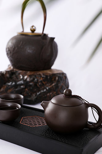紫砂茶壶茶杯茶具茶道茶文化摄影图片