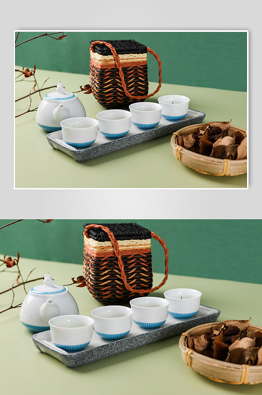 羊脂玉瓷茶壶茶具茶道茶文化摄影图片-众图网