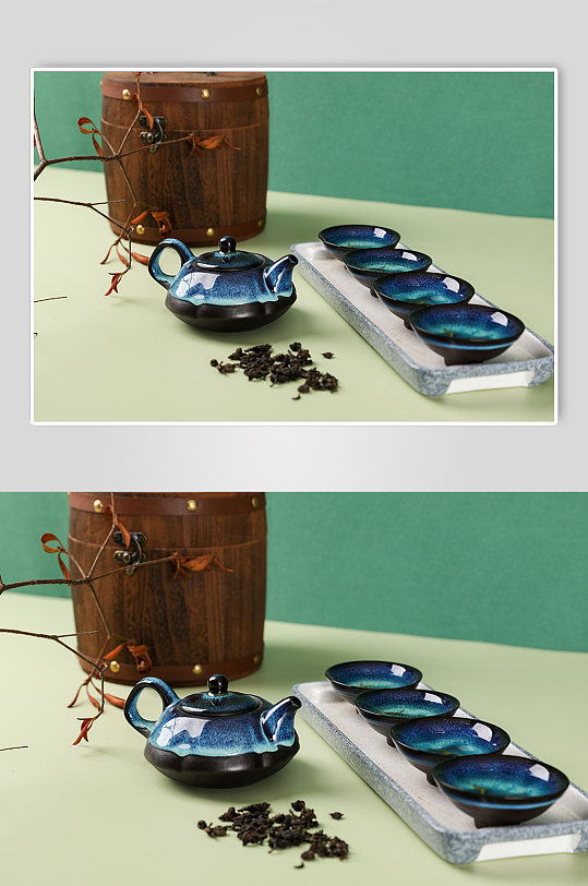 天目釉窑变茶具茶壶茶叶茶道茶文化摄影图片-众图网