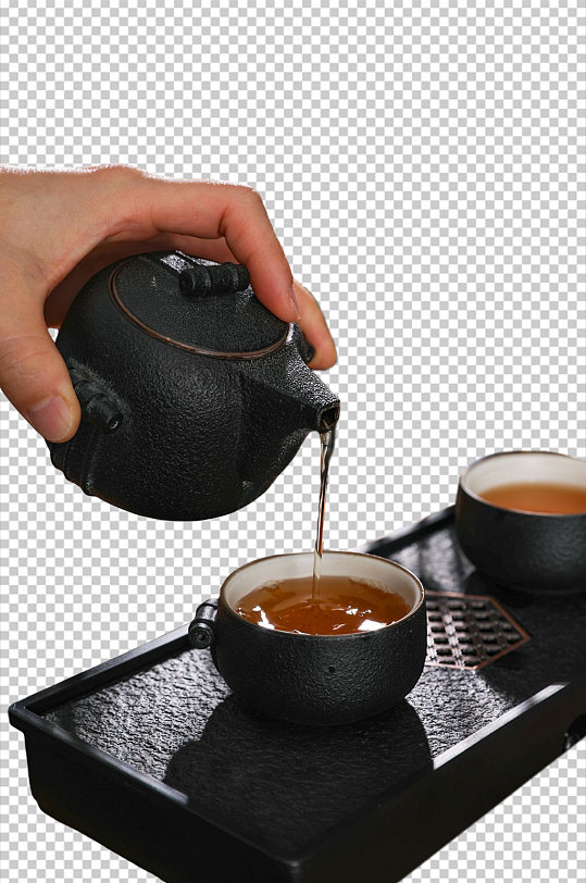 倒茶茶具茶道茶文化摄影免抠PNG图片