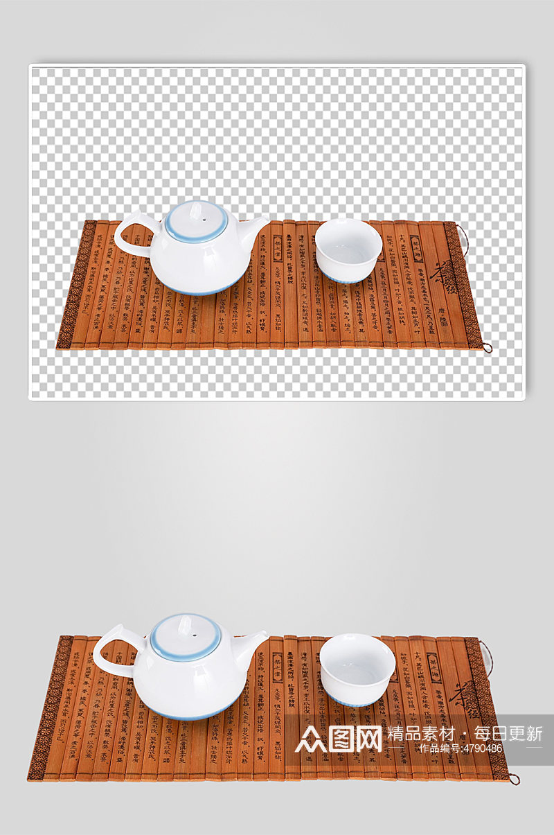 羊脂玉瓷茶壶茶具茶道摄影免抠PNG图片素材