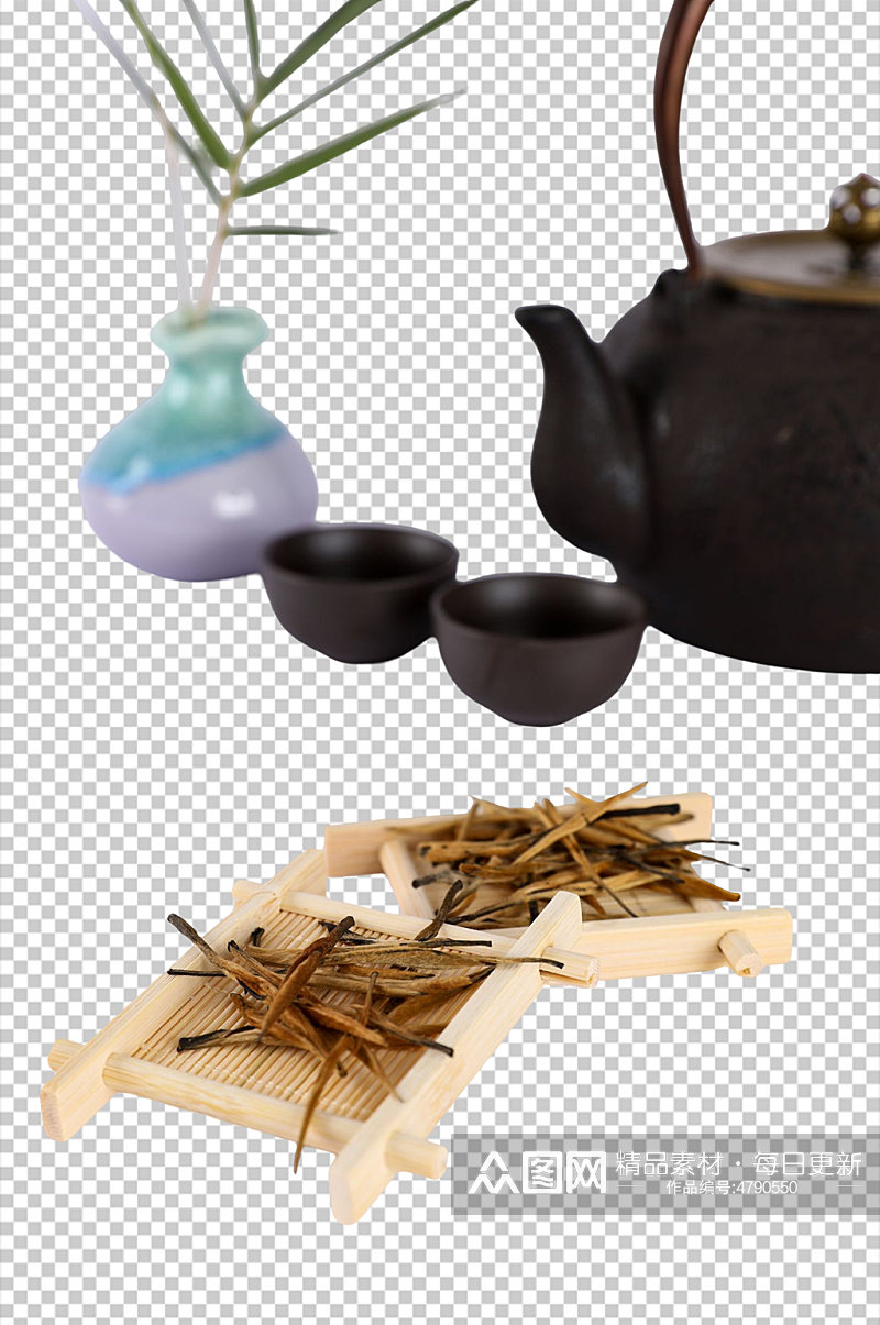 茶叶红茶茶具茶道摄影免抠PNG图片素材