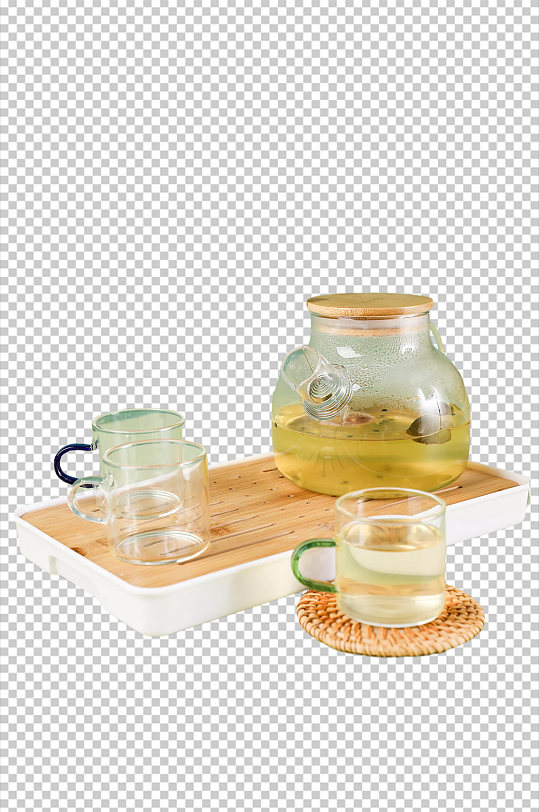 金桔柠檬百香果茶道茶具摄影免抠PNG图片