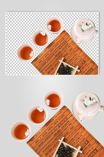 粉色捏花茶具茶道茶文化摄影免抠PNG图片