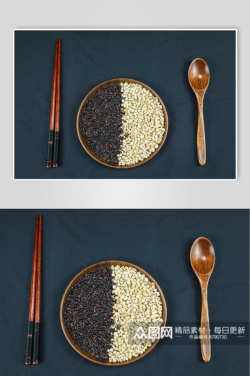 黑米薏仁五谷杂粮粮食摄影图照片素材