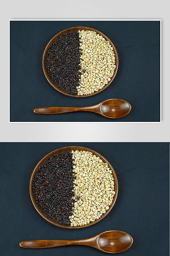 黑米薏仁五谷杂粮粮食摄影图照片