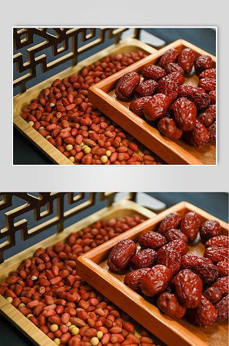 花生红枣五谷杂粮粮食摄影图照片