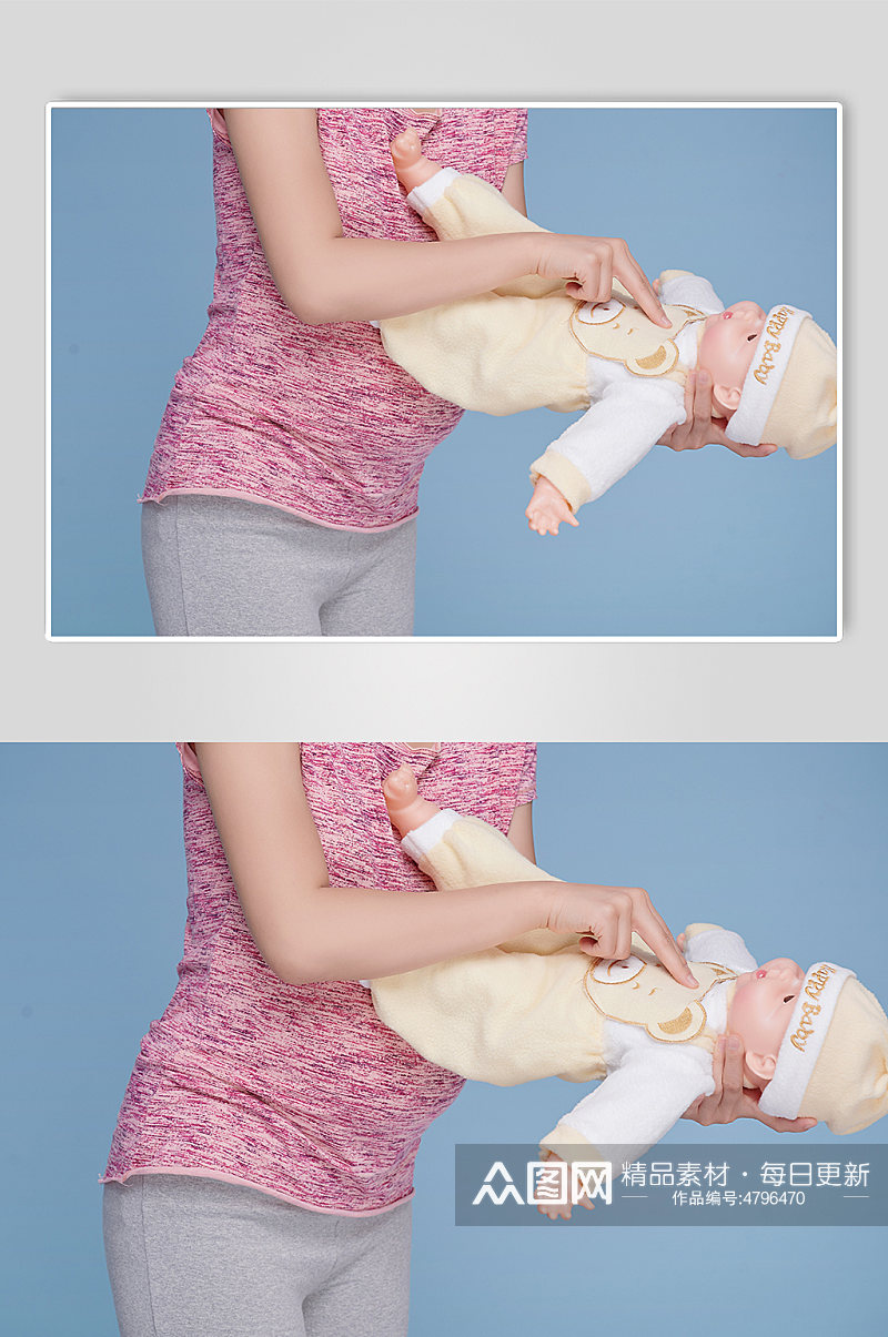 手抱婴儿宝宝孕妇人物摄影图素材