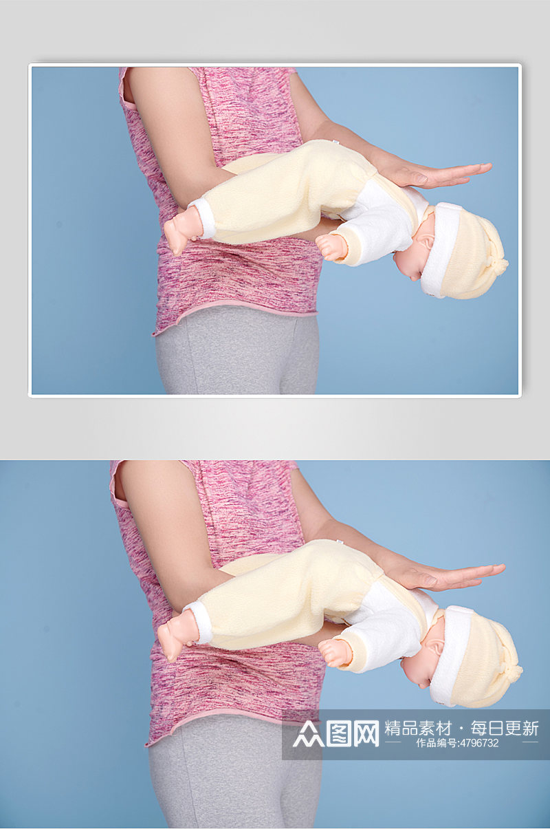 轻拍婴儿宝宝孕妇人物摄影图素材