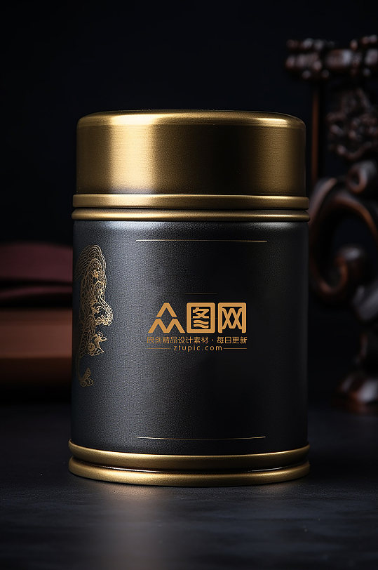 高端罐装茶叶茶饮品样机展示-众图网