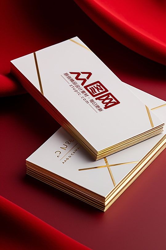 公司企业名片明信片质感明片VI样机-众图网