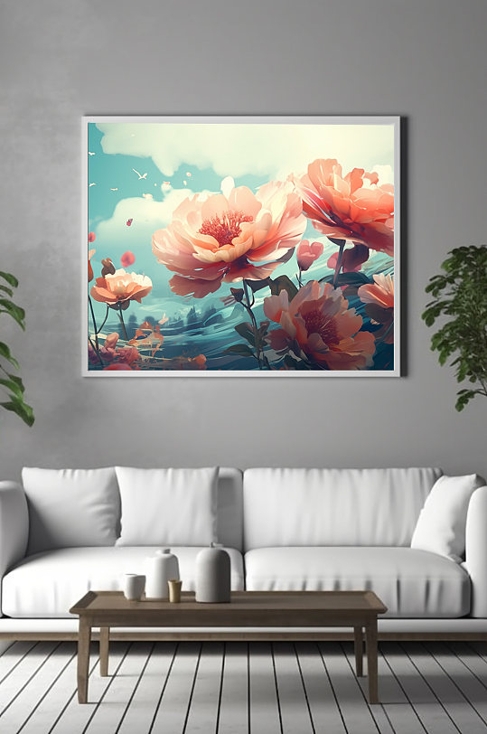 唯美CG花卉鲜花花朵装饰画-众图网