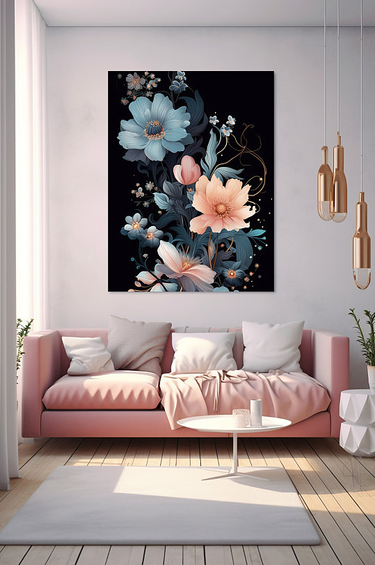 唯美CG花卉鲜花花朵装饰画-众图网