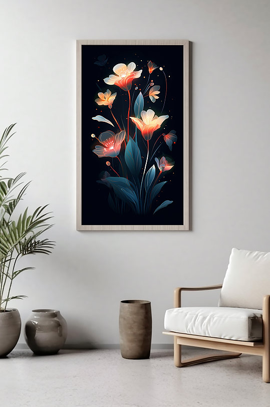 唯美CG花卉鲜花花朵装饰画-众图网