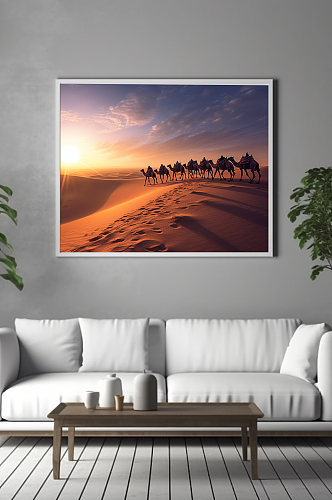大漠沙漠风景装饰画