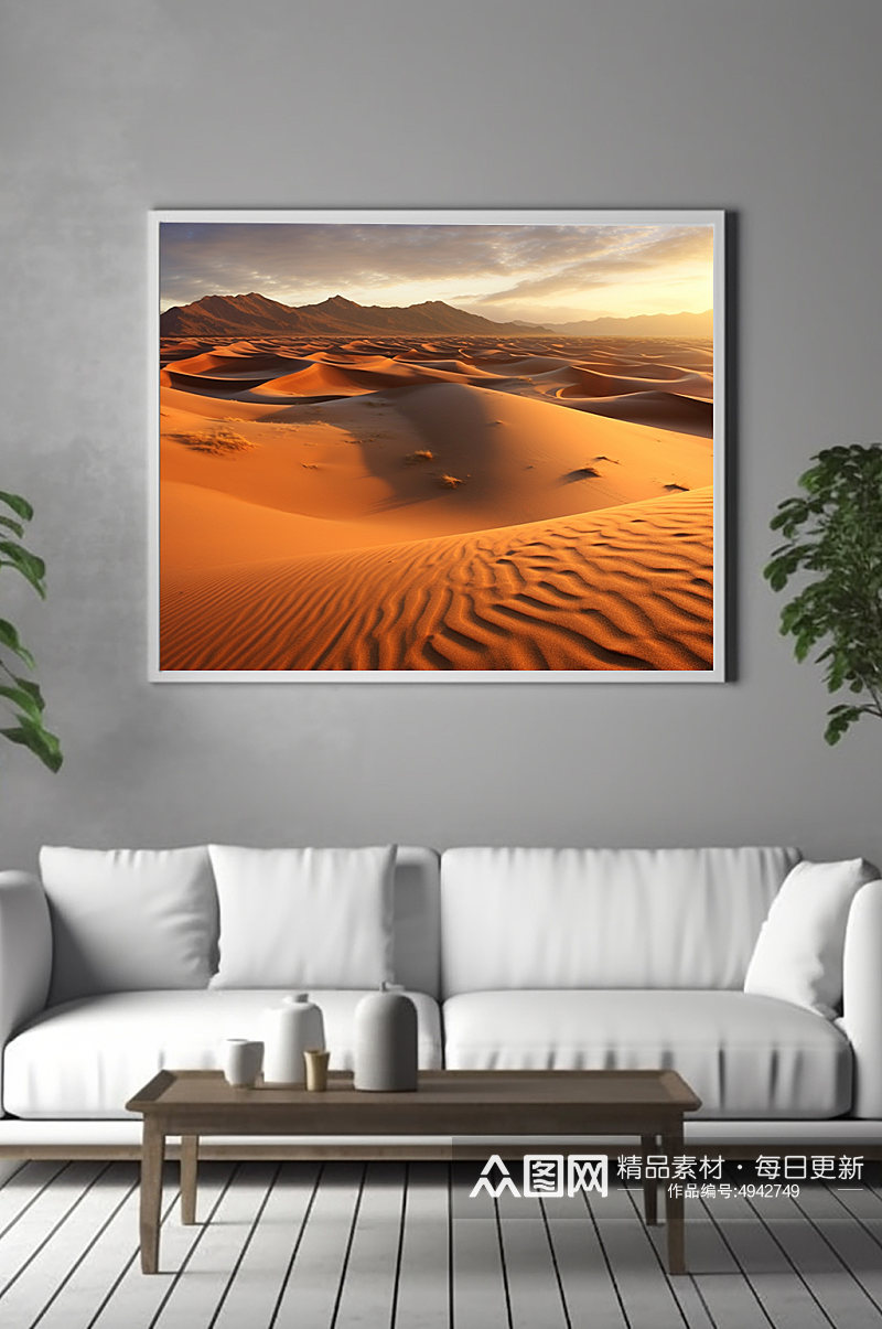 大漠沙漠风景装饰画素材
