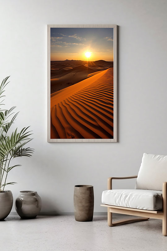 恢弘大漠沙漠风景装饰画-众图网