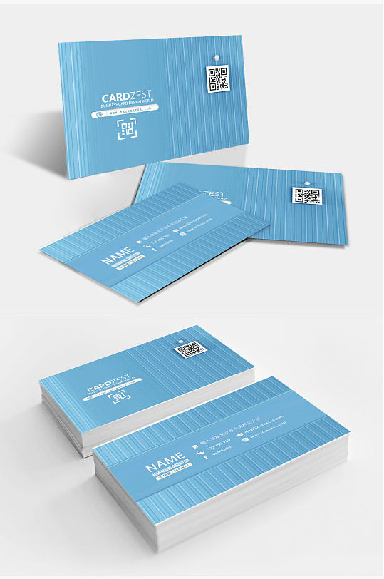 简约高档简约装饰公司名片-众图网