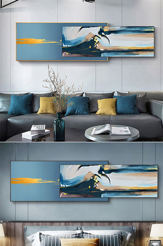 抽象叠加晶瓷装饰画-众图网