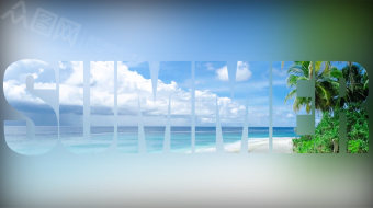 阳光沙滩海边风景视频剪辑模板-众图网