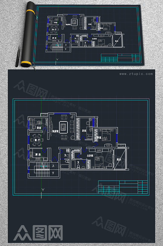 家居空间布局CAD设计参考图
