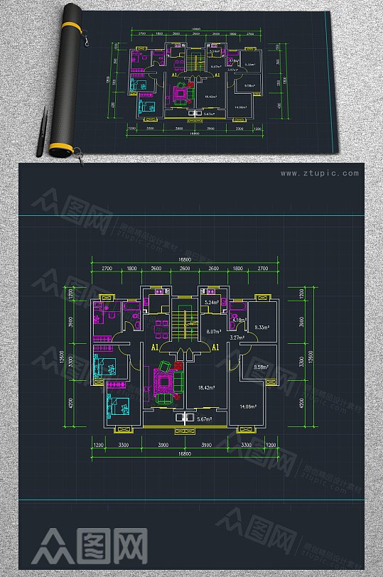 家居室内CAD定制平面图