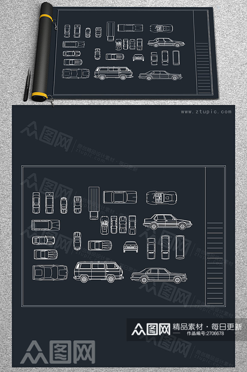 CAD常用精选各类汽车素材图库素材