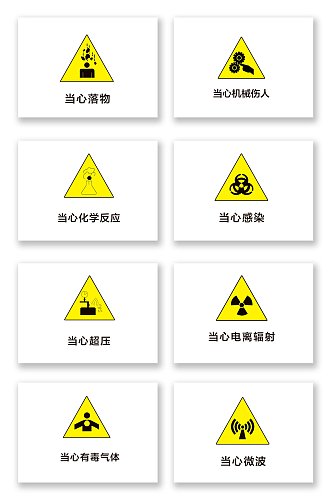 黄色矢量化工厂温馨警示图标
