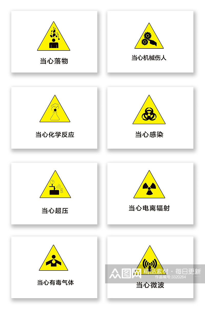 黄色矢量化工厂温馨警示图标素材