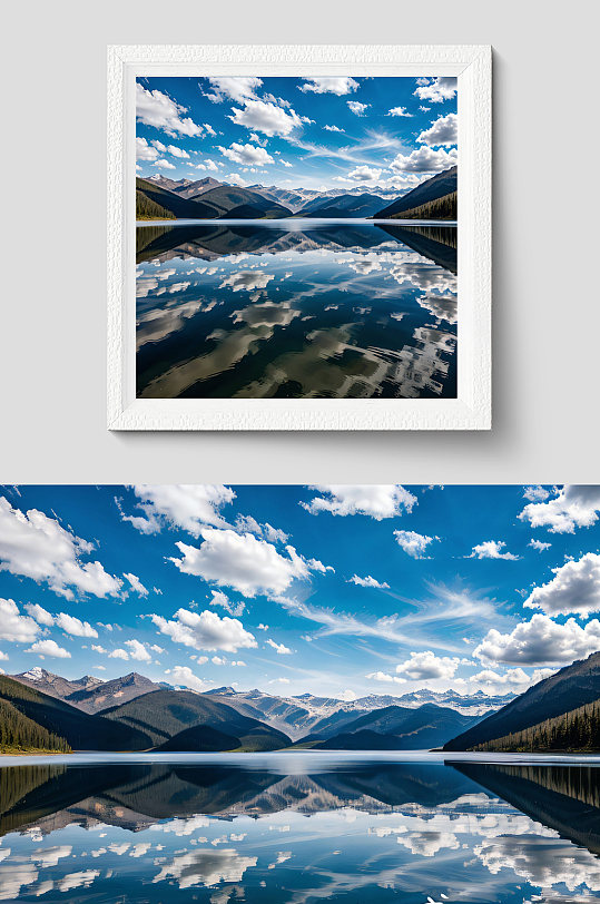蓝天白云自然风景自然风光摄影图