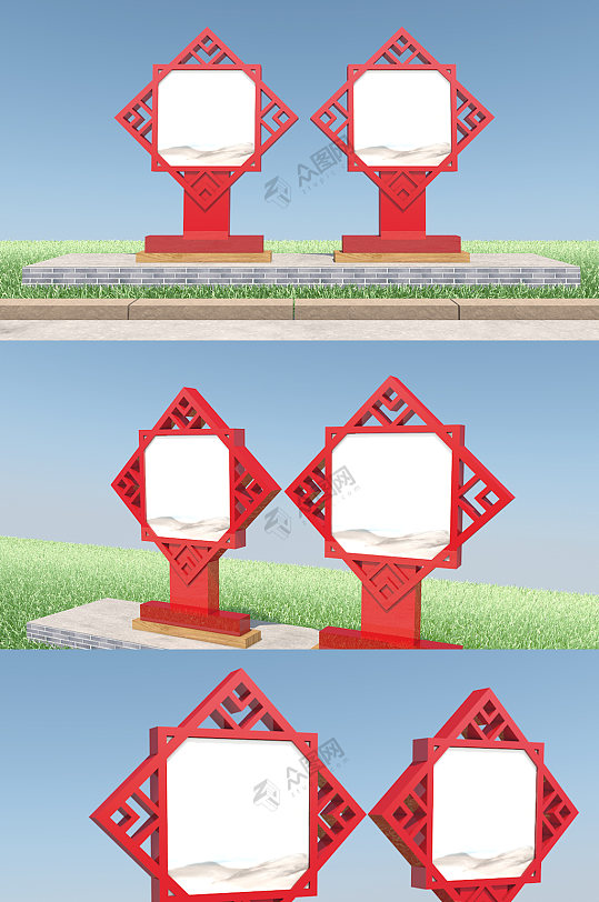 户外宣传栏党建灯箱海报框-众图网