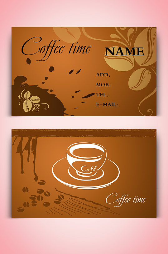 咖啡文化名片图片-咖啡文化名片设计素材-咖啡文化名片模板下载-众图