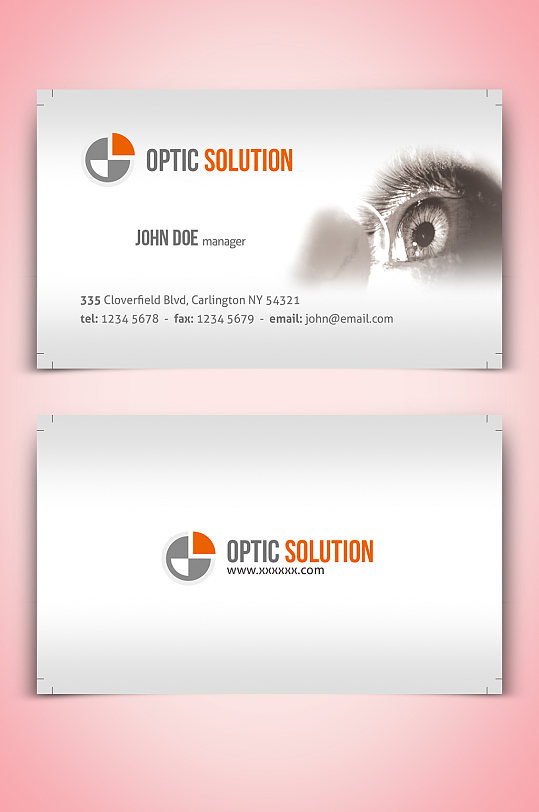 隐形眼镜店医院名片