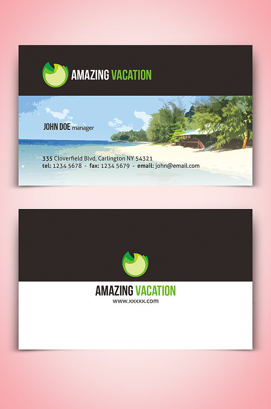 夏威夷风格旅游名片图片-夏威夷风格旅游名片设计素材-夏威夷风格旅游