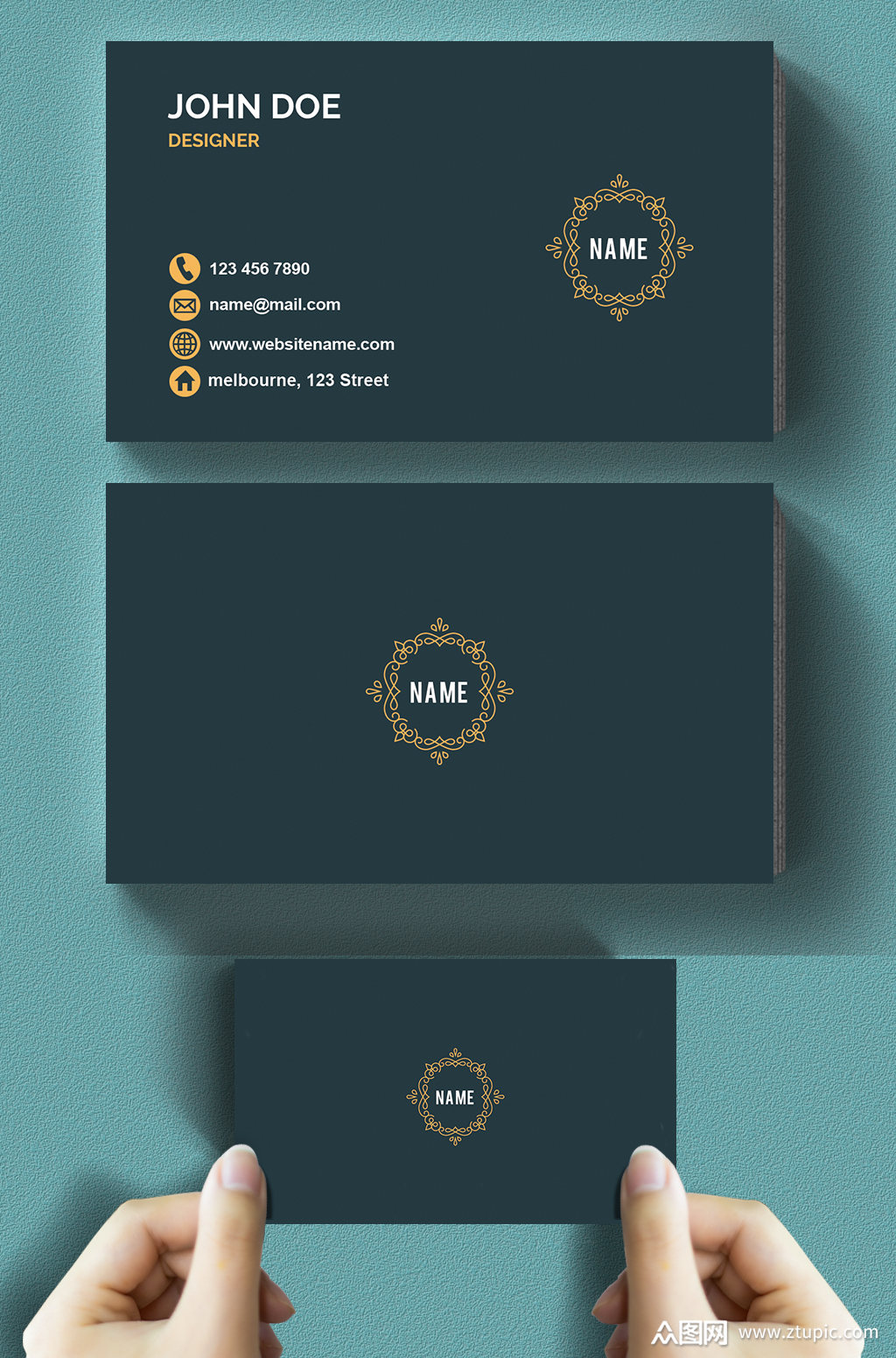 高端大气商务名片模板下载-编号816829-众图网