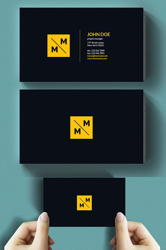 黑色高端大气商务名片