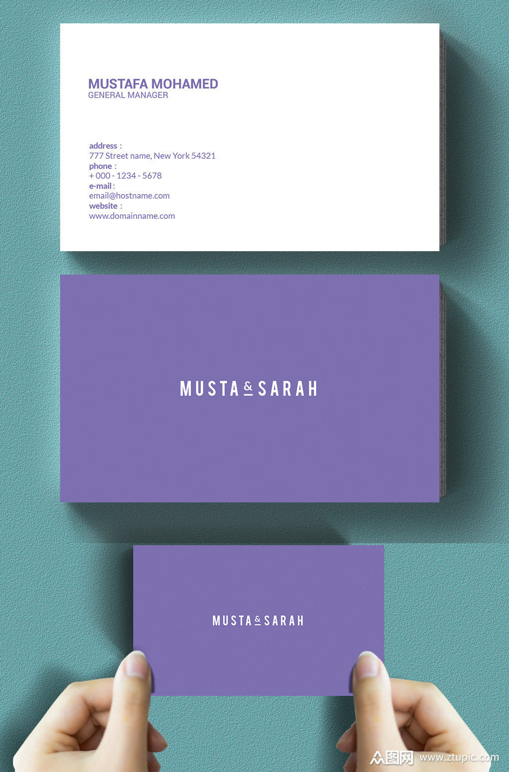 高端大气商务名片模板下载-编号816808-众图网