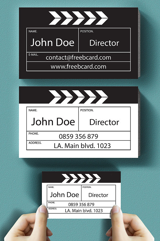 影视编辑照相摄影视频高端大气商务名片