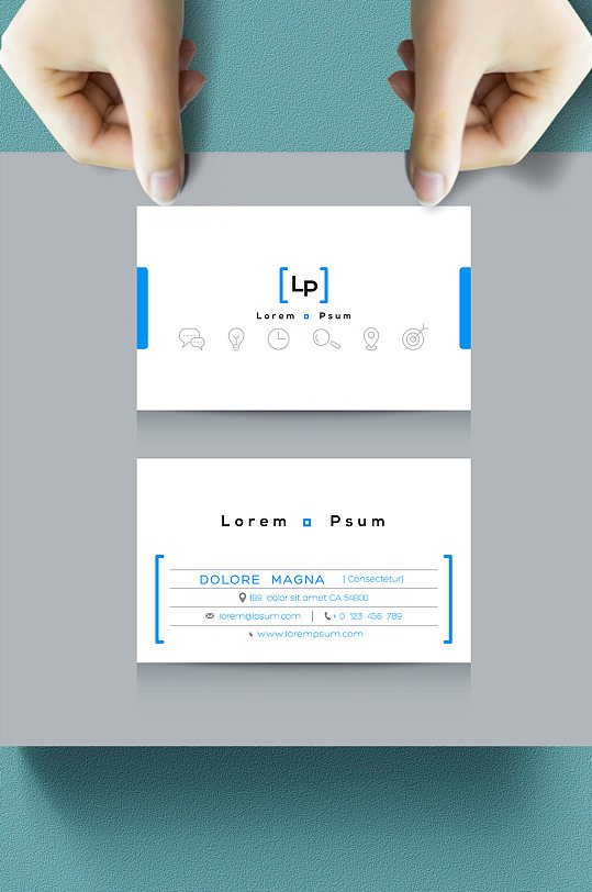 图片-白色简约大气名片设计素材-白色简约大气名片模板下载-众图网