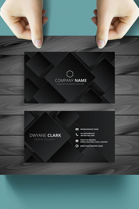 黑方格高端大气商务名片