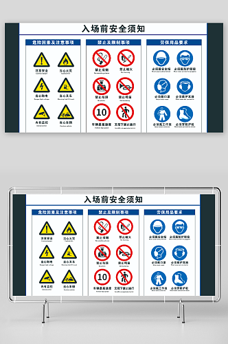 入场前安全须知牌