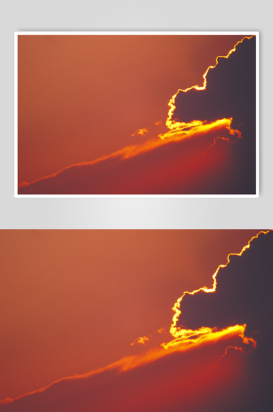 火烧云晚霞太阳云层图片