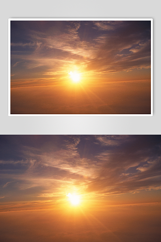 太阳阳光光芒耀眼氛围感天空