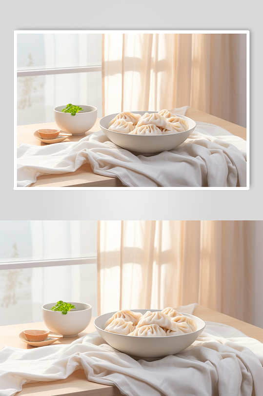 美食摄影饺子馄饨图片