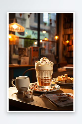 咖啡美式饮品摄影图