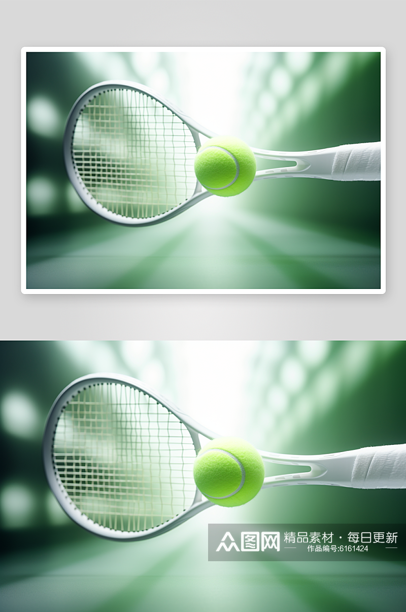 简约绿色网球运动素材