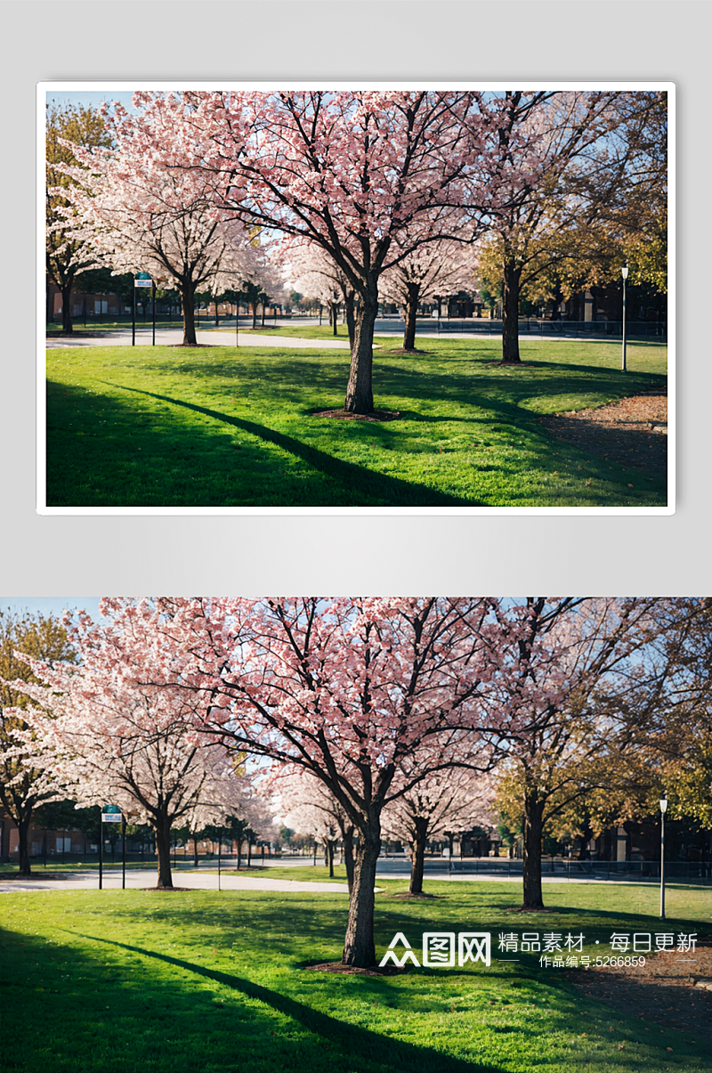 阴凉公园树木创意摄影图素材